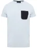Bax Textured Cotton Slub T-Shirt with Contrast Chest Pocket In Skyway - Dissident sold by Tokyo Laundry