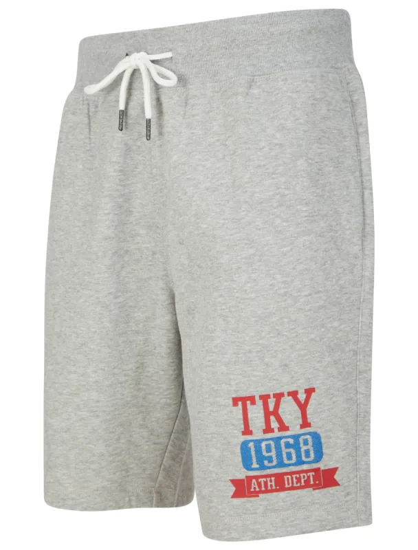 Caller Brushback Fleece Jogger Shorts In Light Grey Marl - Tokyo Laundry sold by Tokyo Laundry