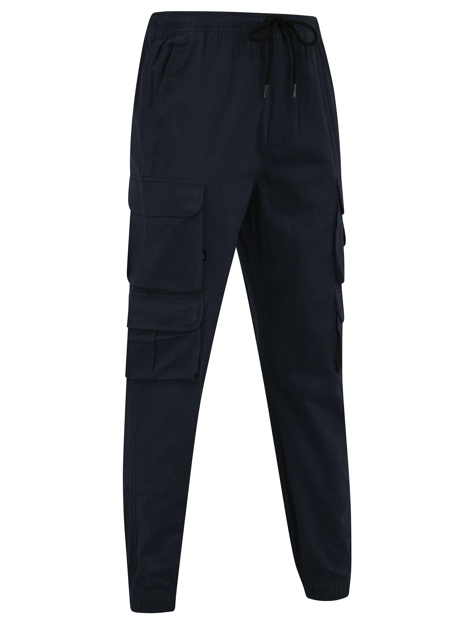 Cathay Cotton Twill Cuffed Multi-Pocket Cargo Jogger Pants in Sky Captain Navy - Tokyo Laundry sold by Tokyo Laundry