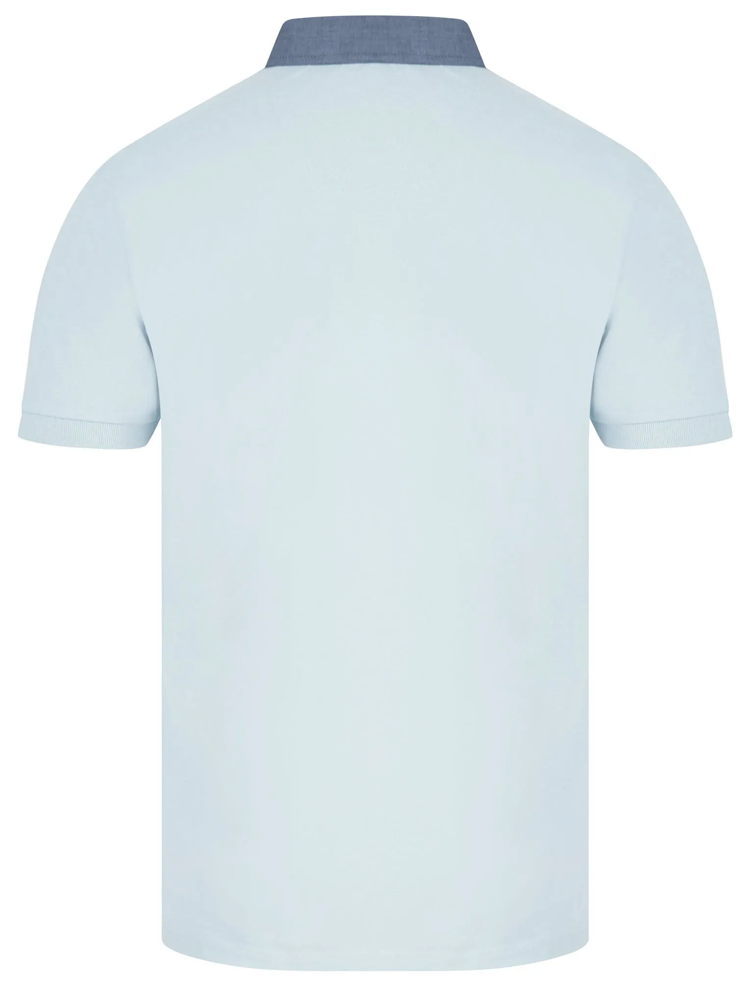 Passmore Cotton Pique Polo Shirt with Chambray Collar in Skyway - Kensington Eastside sold by Tokyo Laundry product image thumbnail 2