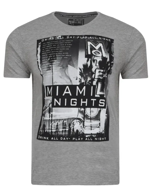 Miami Nights T-Shirt in Grey - Dissident sold by Tokyo Laundry