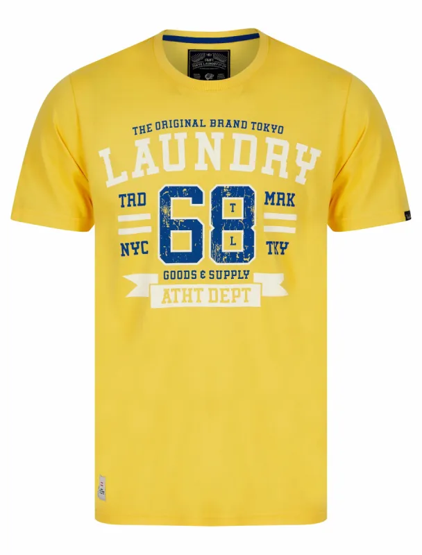 Squad Motif Cotton Jersey T-Shirt in Mimosa Yellow - Tokyo Laundry sold by Tokyo Laundry