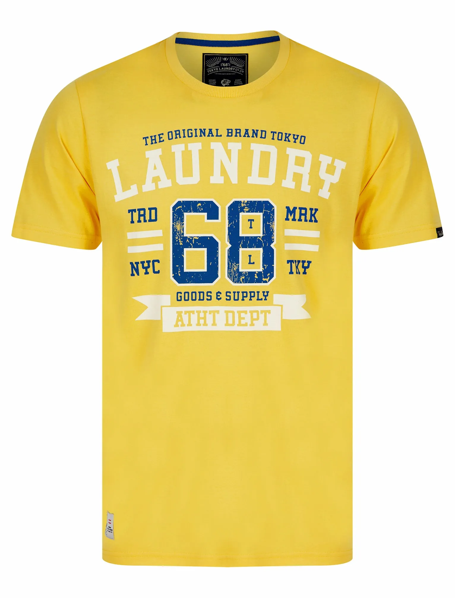 Squad Motif Cotton Jersey T-Shirt in Mimosa Yellow - Tokyo Laundry sold by Tokyo Laundry