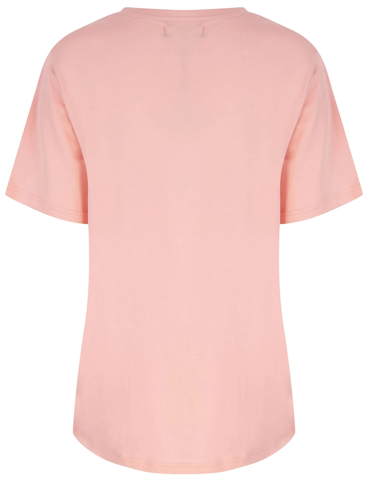 Empire New York Motif Cotton T-Shirt with Silver Foil Detail in Powder Pink - Weekend Vibes sold by Tokyo Laundry product image thumbnail 2