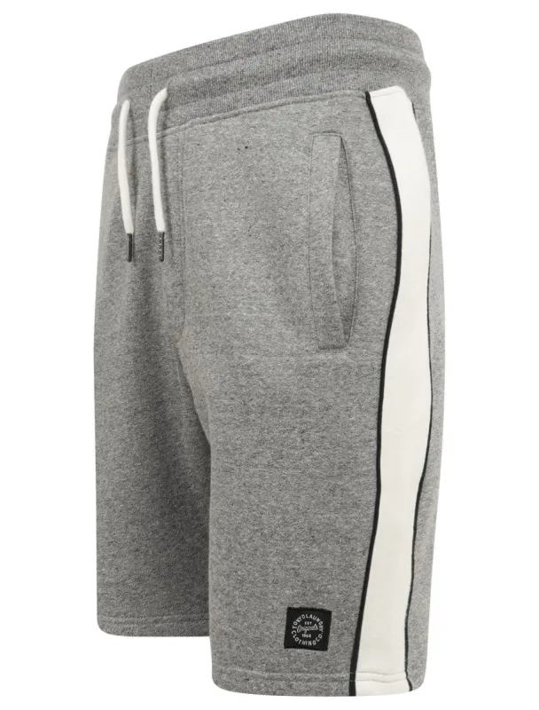Pebble Beach Grindle Jogger Shorts with Side Panels in Light Grey Marl - Tokyo Laundry sold by Tokyo Laundry