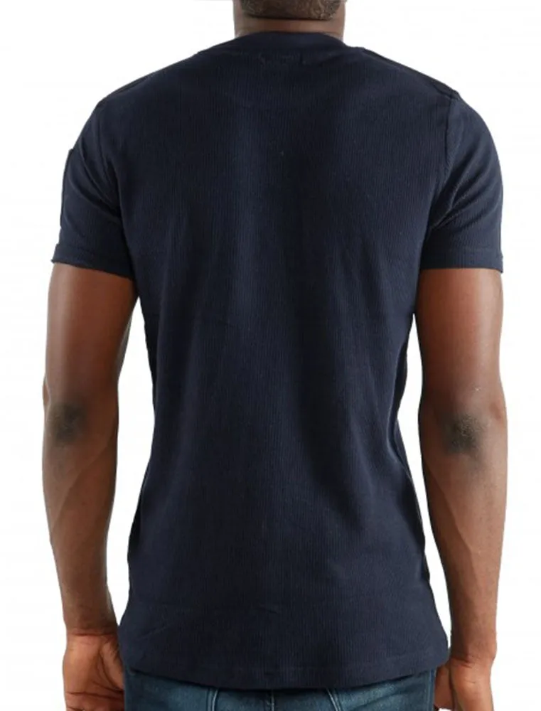 Invade Textured Crew Neck T-Shirt in Navy sold by Tokyo Laundry product image thumbnail 5