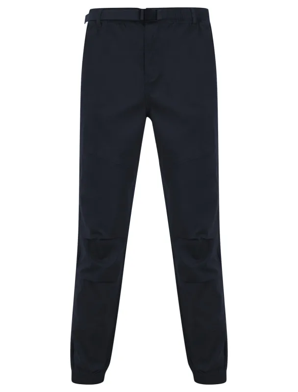 Mauro Stretch Cotton Twill Cuffed Cargo Jogger Pants in Sky Captain Navy - Tokyo Laundry sold by Tokyo Laundry