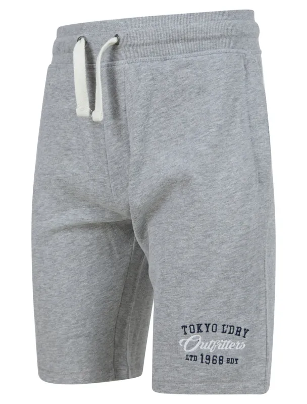 Moored Multi-Pocket Brushback Fleece Jogger Shorts in Light Grey Marl - Tokyo Laundry sold by Tokyo Laundry