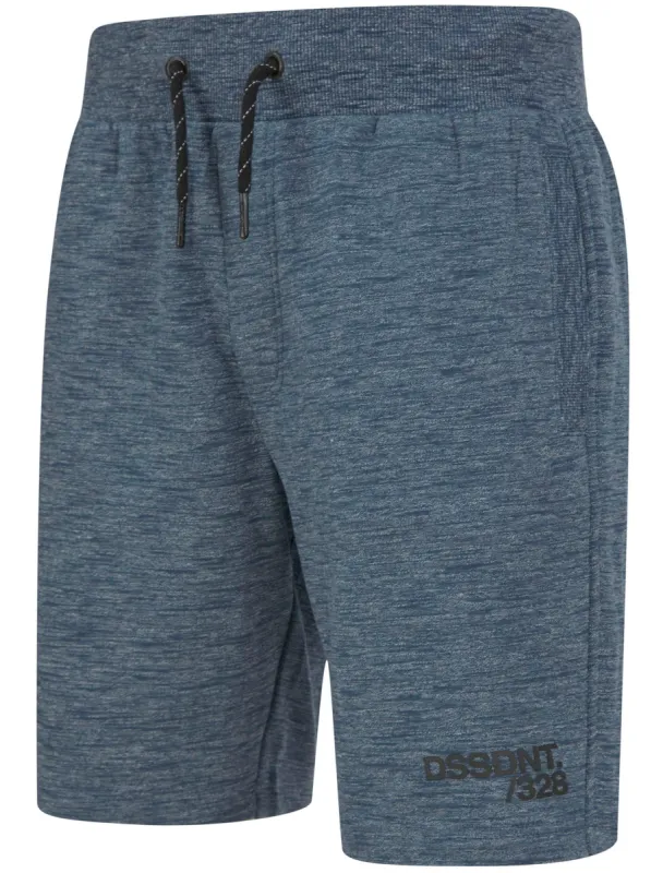 Pitsea Space Dye Cotton Blend Brushback Fleece Jogger Shorts in Sargasso Blue - Dissident sold by Tokyo Laundry