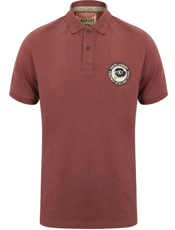 Oak Harbour Polo Shirt in Bordeaux Marl - Tokyo Laundry sold by Tokyo Laundry