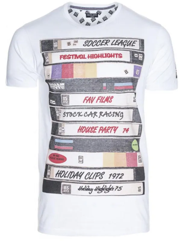 Hollywood Graphic Print Crew Neck T-Shirt in White sold by Tokyo Laundry