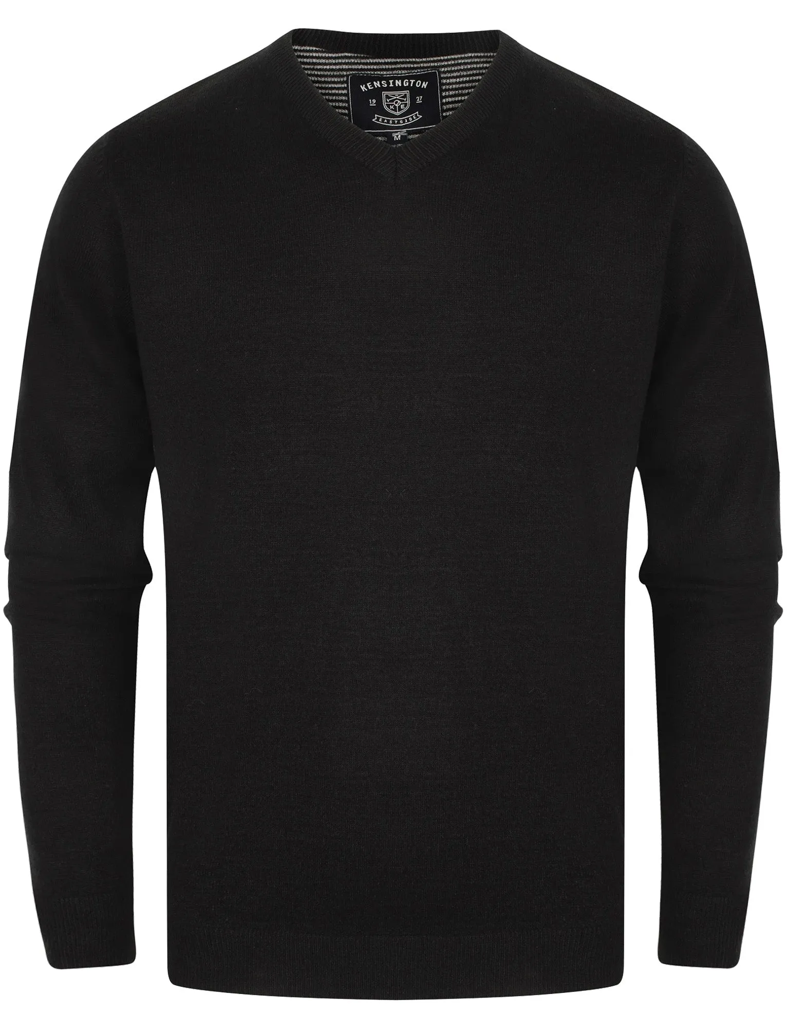 Quarters Wool Blend V Neck Jumper In Black - Kensington Eastside sold by Tokyo Laundry