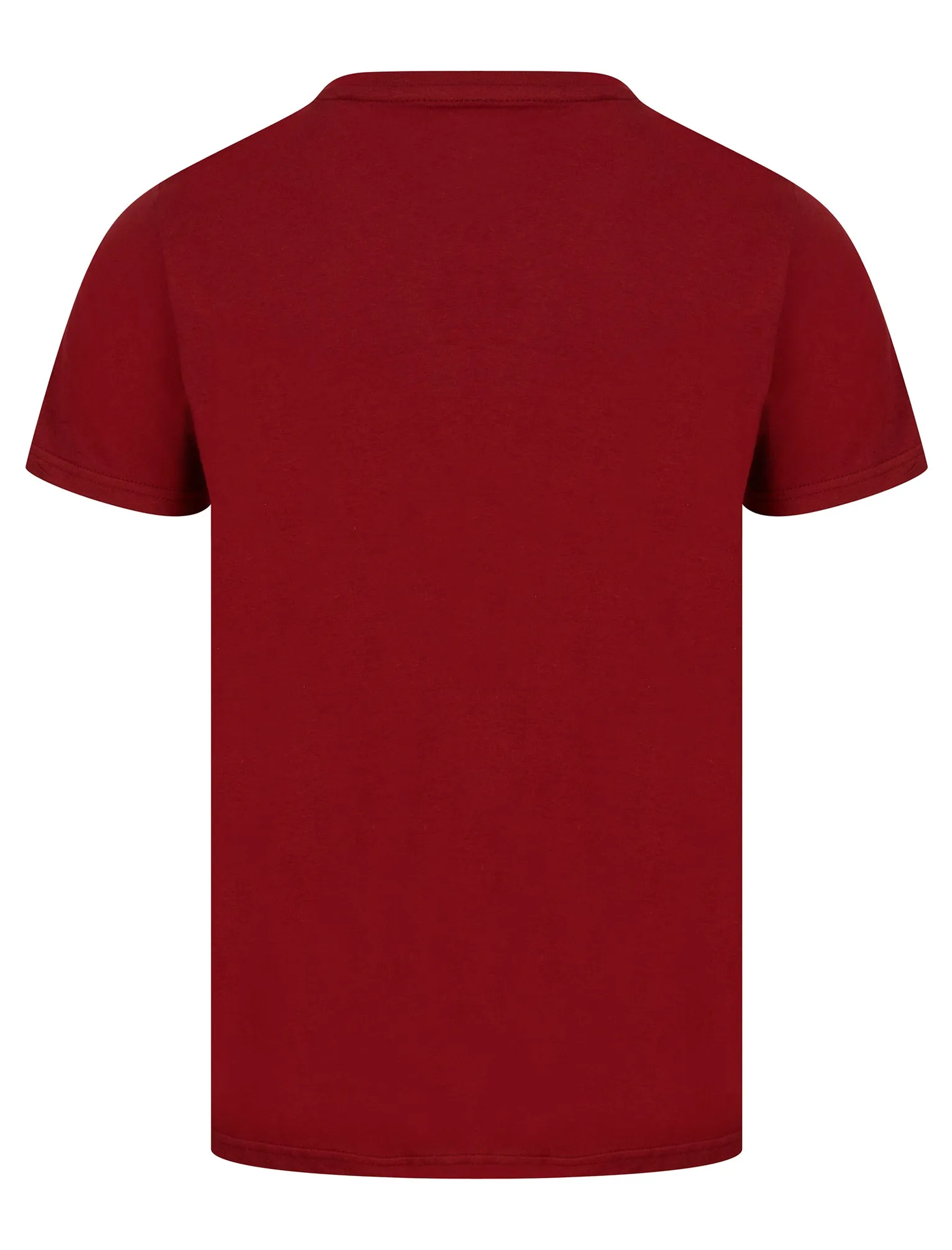 Men's Xmas Bourbon Motif Novelty Cotton Christmas T-Shirt in Red Dahlia - Merry Christmas sold by Tokyo Laundry product image thumbnail 2