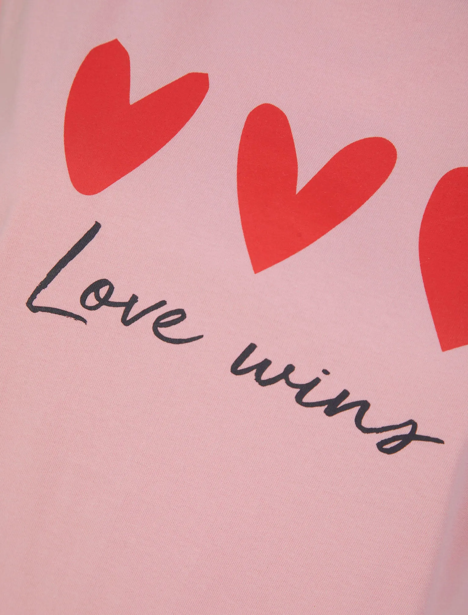 Love Wins Motif Cotton Jersey T-Shirt in Candy Pink - Weekend Vibes sold by Tokyo Laundry product image thumbnail 3