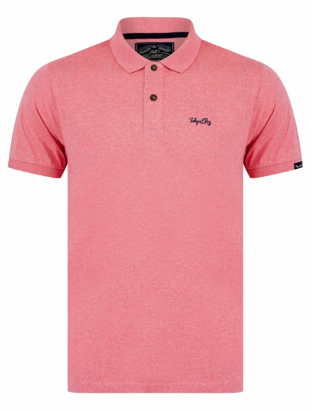 Kieran Grindle Cotton Blend Jersey Polo Shirt in Light Pink - Tokyo Laundry sold by Tokyo Laundry
