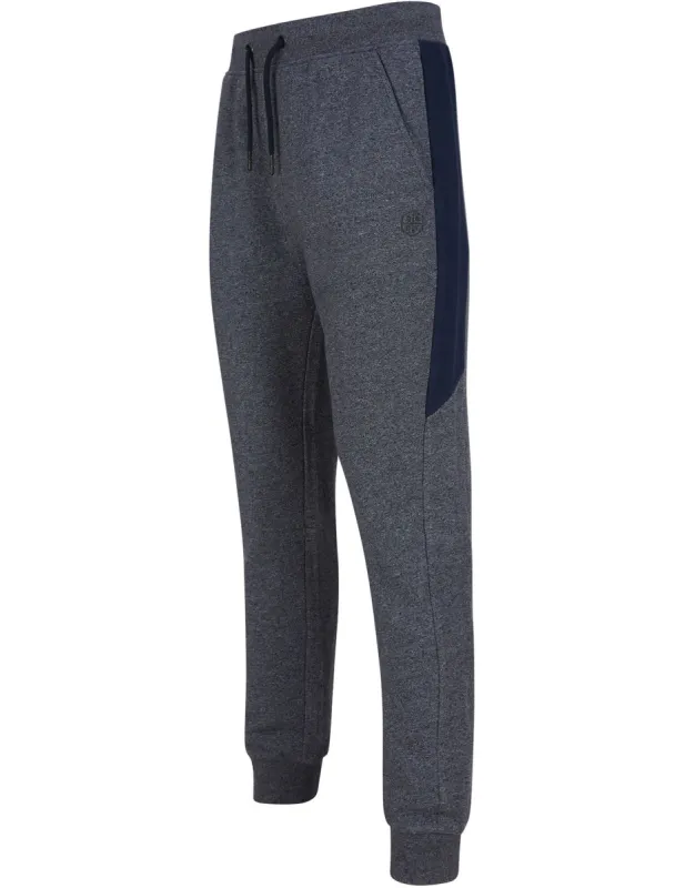 Perrins Grindle Brushback Fleece Cuffed Joggers in Navy - Dissident sold by Tokyo Laundry