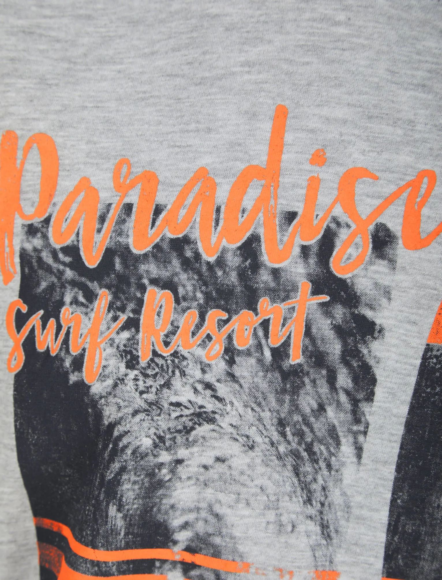 Dream State Motif Cotton Jersey T-Shirt in Light Grey Marl - South Shore sold by Tokyo Laundry product image thumbnail 3