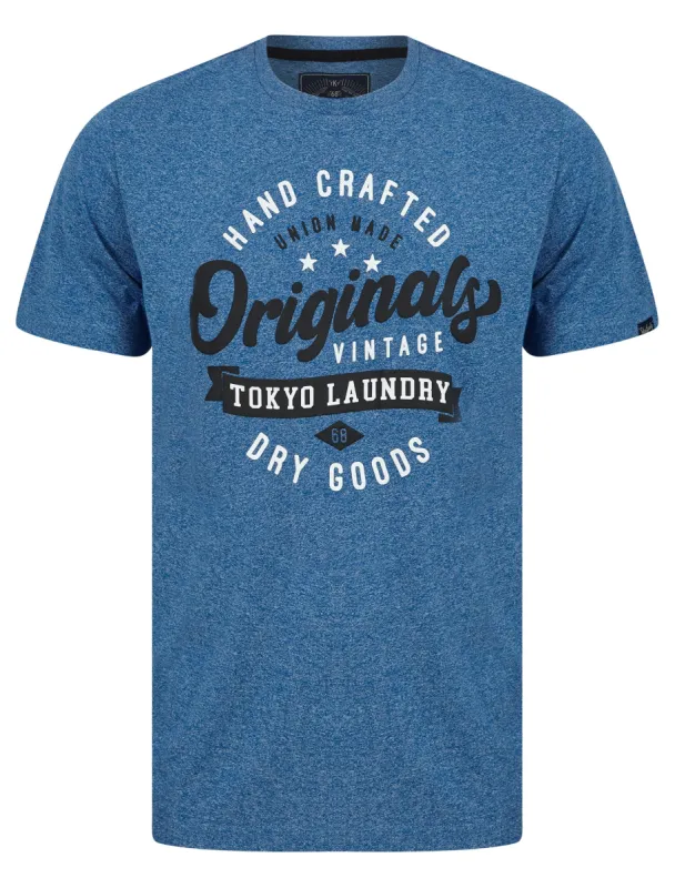 Kitch Motif Cotton Jersey Grindle T-Shirt in Light Blue - Tokyo Laundry sold by Tokyo Laundry