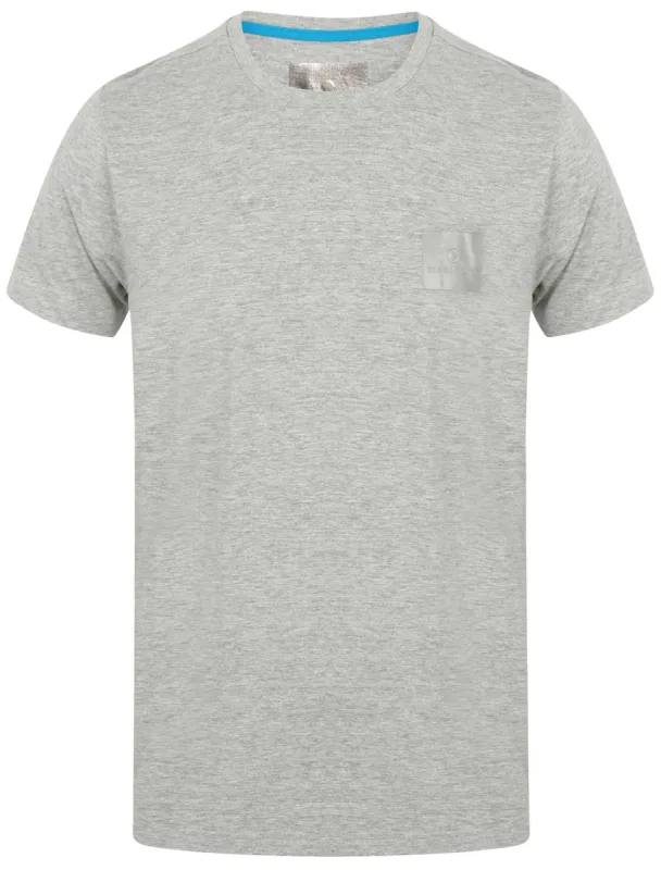 Yasumi Crew Neck Cotton T-Shirt In Light Grey Marl - Dissident sold by Tokyo Laundry