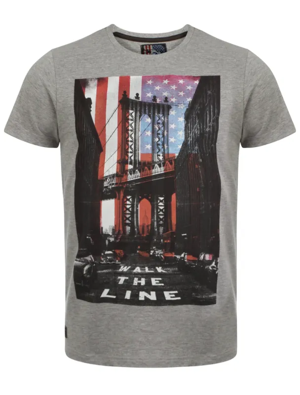 Dissident Walk The Line Grey T-Shirt sold by Tokyo Laundry