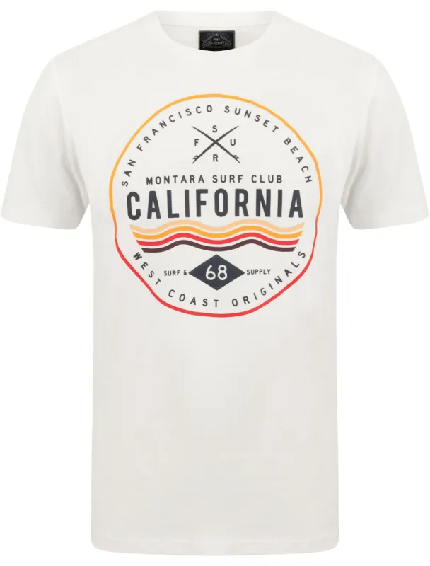 Montara Surf Motif Cotton Jersey T-Shirt In Snow White - Tokyo Laundry sold by Tokyo Laundry