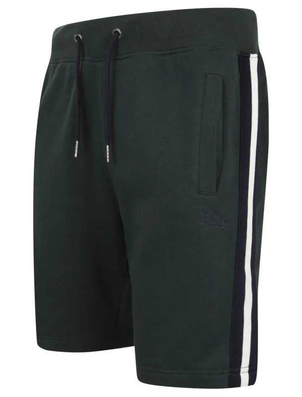 Winfield Cove Jogger Shorts with Side Tape Detail In Dark Green - Tokyo Laundry sold by Tokyo Laundry