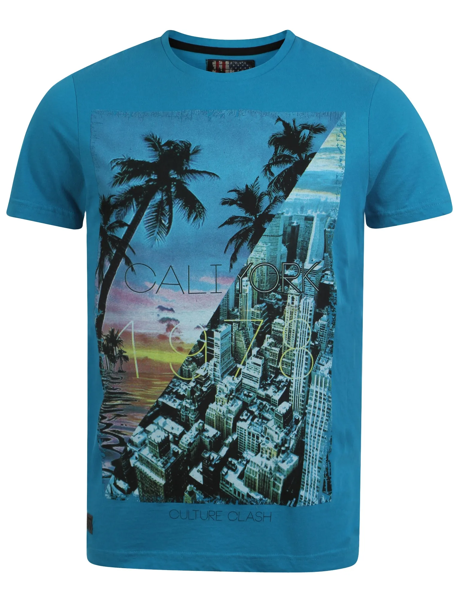 Dissident Cali-York t-shirt in Carribbean Sea sold by Tokyo Laundry