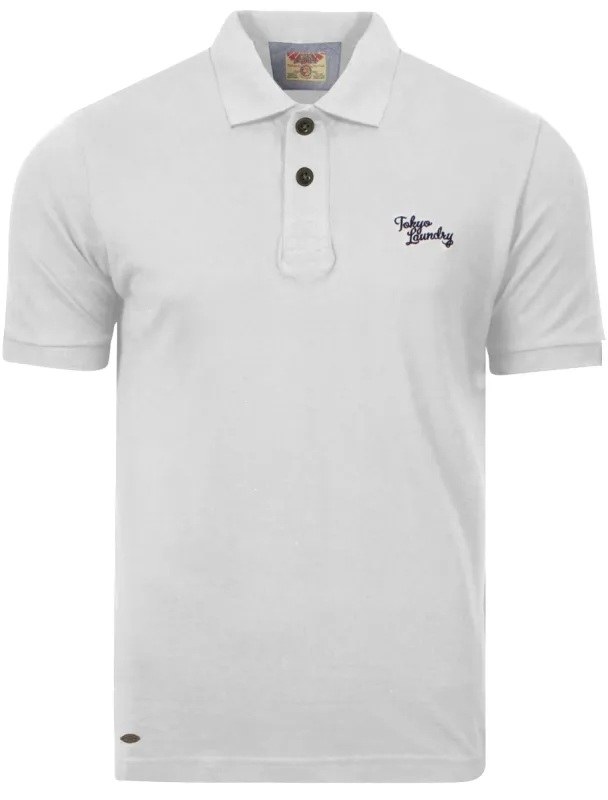 Mens Classic Polo Shirt in White - Tokyo Laundry sold by Tokyo Laundry