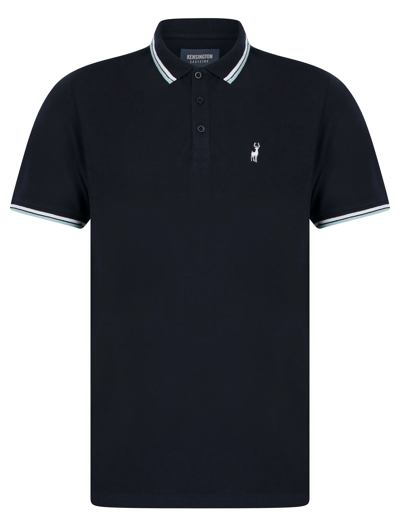 Underwood 2 Cotton Pique Polo Shirt in Sky Captain Navy - Kensington Eastside sold by Tokyo Laundry