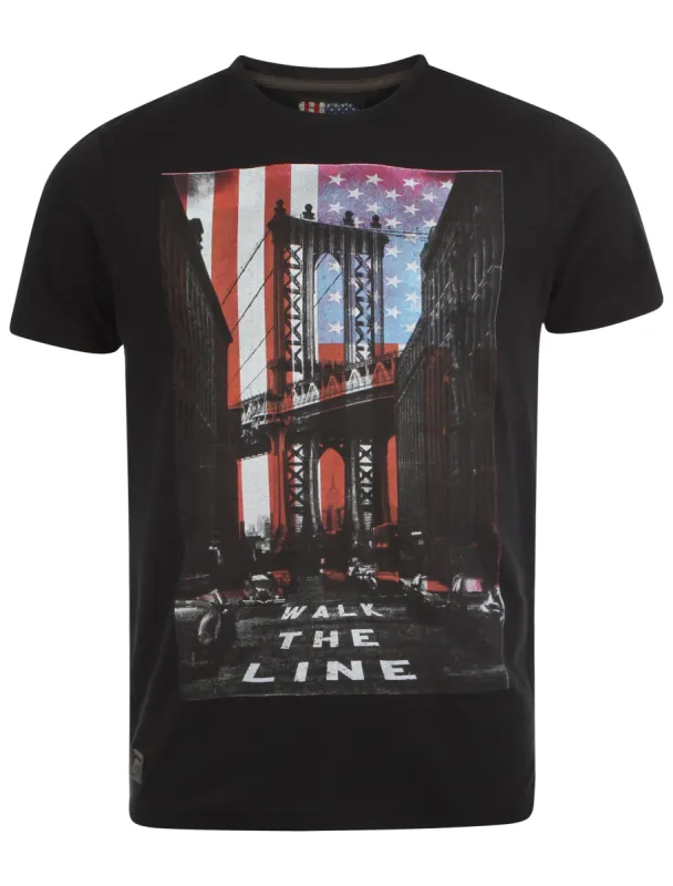 Dissident Walk The Line Black T-Shirt sold by Tokyo Laundry