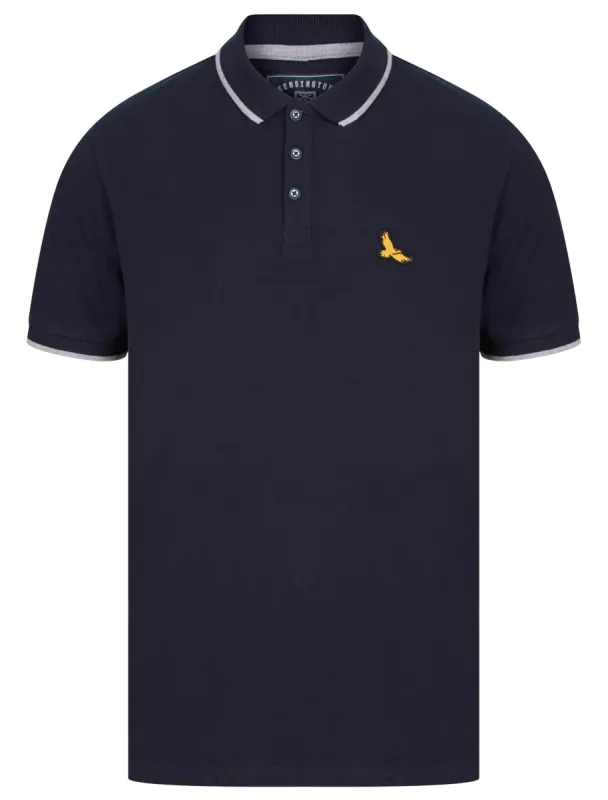 Ponsford Cotton Pique Polo Shirt In Sky Captain Navy - Kensington Eastside sold by Tokyo Laundry