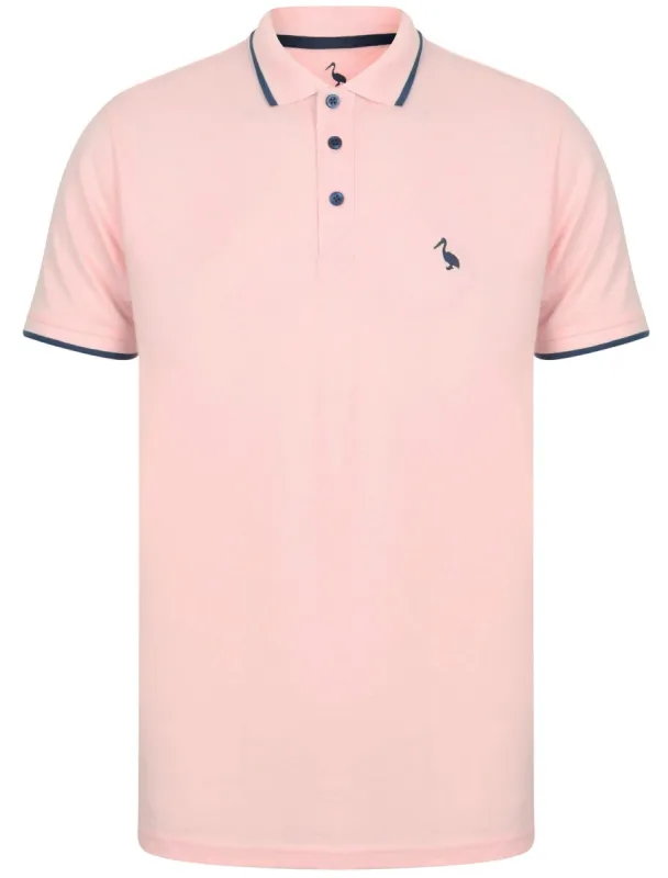 Baser Cotton Pique Polo Shirt In Blushing Pink - South Shore sold by Tokyo Laundry
