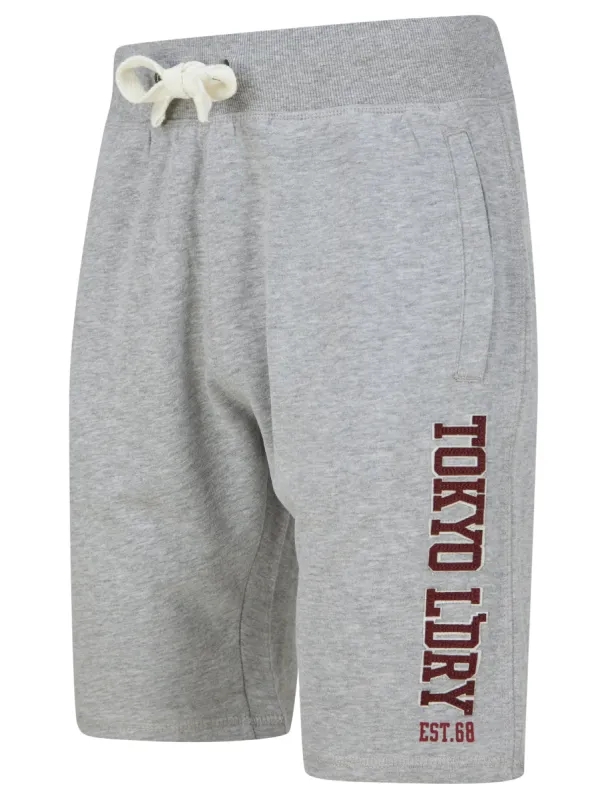 Sports Dept Applique Jogger Shorts in Light Grey Marl - Tokyo Laundry sold by Tokyo Laundry