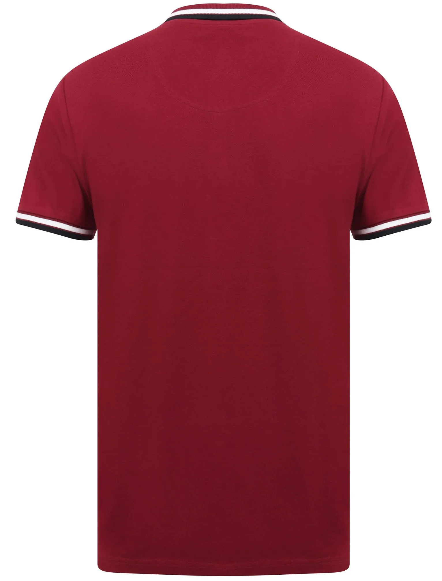 Sutton Cotton Pique Polo Shirt with Tipping In Beet Red - Le Shark sold by Tokyo Laundry product image thumbnail 2