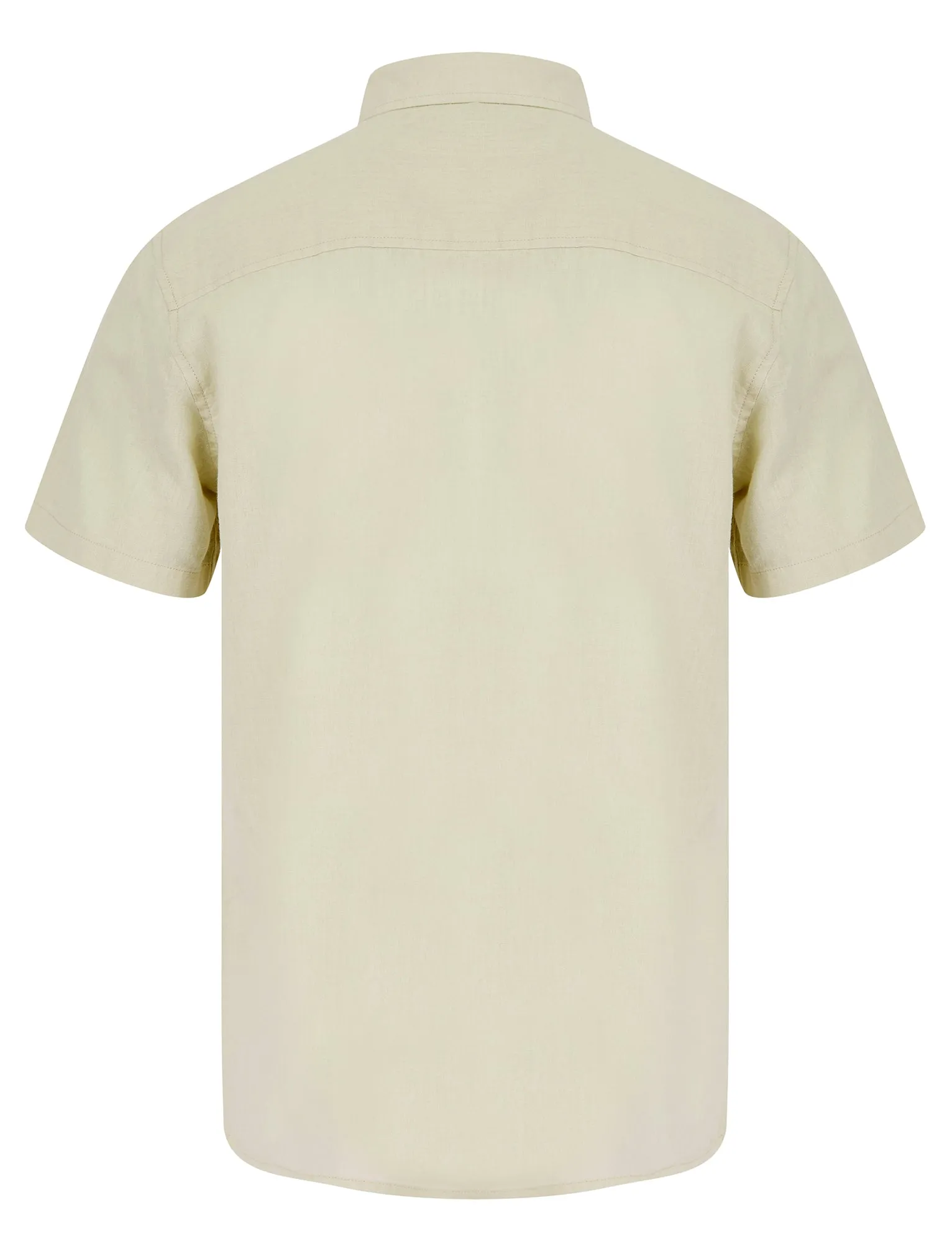 Bertrand Classic Collar Short Sleeve Cotton Linen Shirt in Natural - Tokyo Laundry sold by Tokyo Laundry product image thumbnail 2