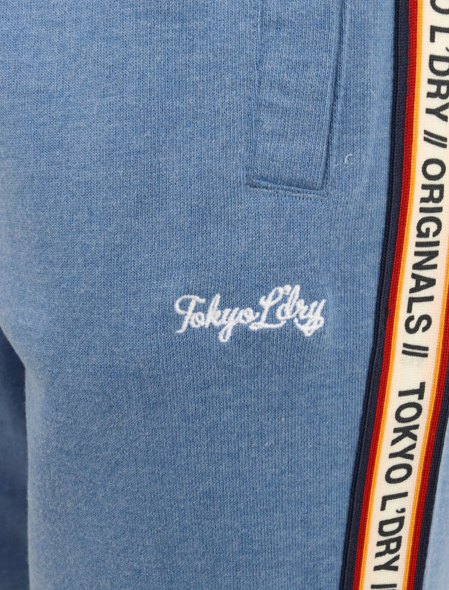 Malibu Surf Jogger Shorts with Tape Detail In Cornflower Blue Marl - Tokyo Laundry sold by Tokyo Laundry product image thumbnail 4