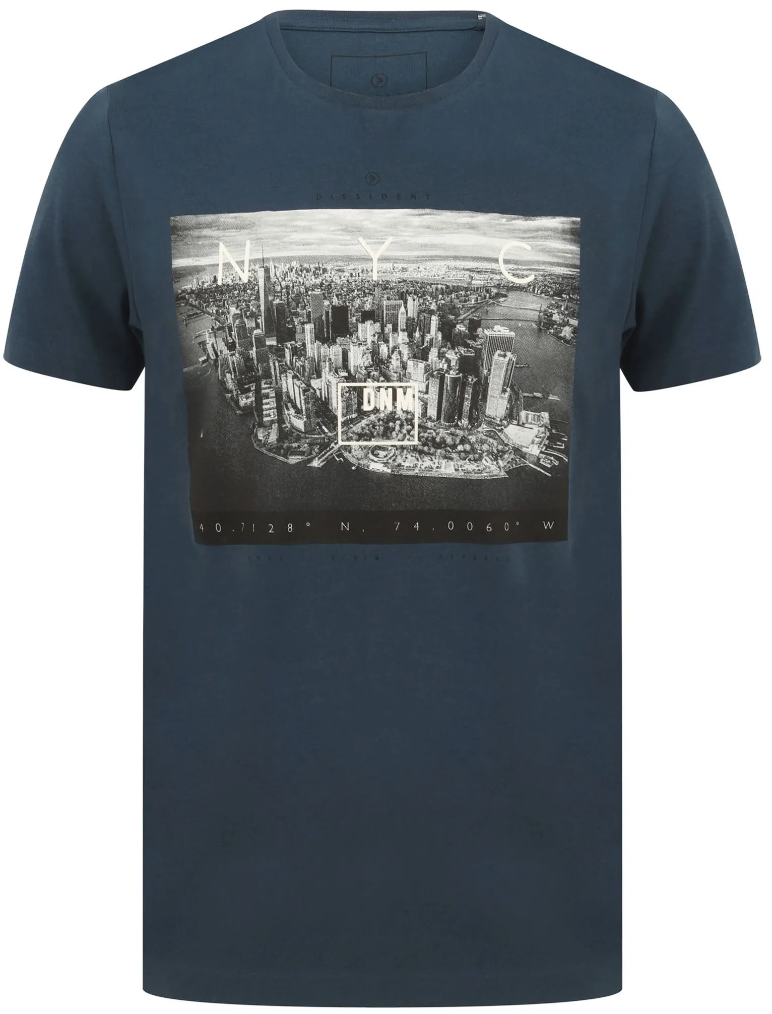 Lori NYC Skyscraper Motif Cotton Jersey T-Shirt In Sargasso Blue - Dissident sold by Tokyo Laundry