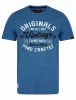 Enter Motif Cotton Jersey Grindle T-Shirt in Light Blue - Tokyo Laundry sold by Tokyo Laundry