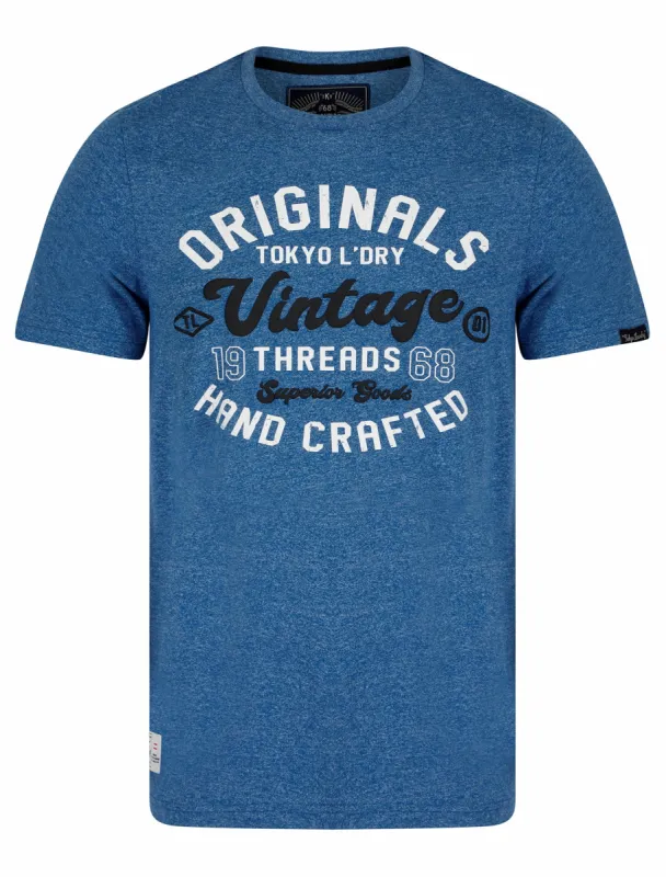 Enter Motif Cotton Jersey Grindle T-Shirt in Light Blue - Tokyo Laundry sold by Tokyo Laundry