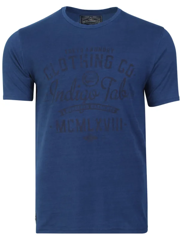 Indigo Tiger T-shirt in Light Indigo - Tokyo Laundry sold by Tokyo Laundry