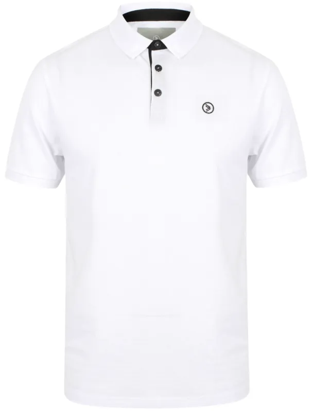 Haru Cotton Pique Polo Shirt In Optic White - Dissident made by Tokyo Laundry