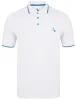 Baser Cotton Pique Polo Shirt In Optic White - South Shore sold by Tokyo Laundry