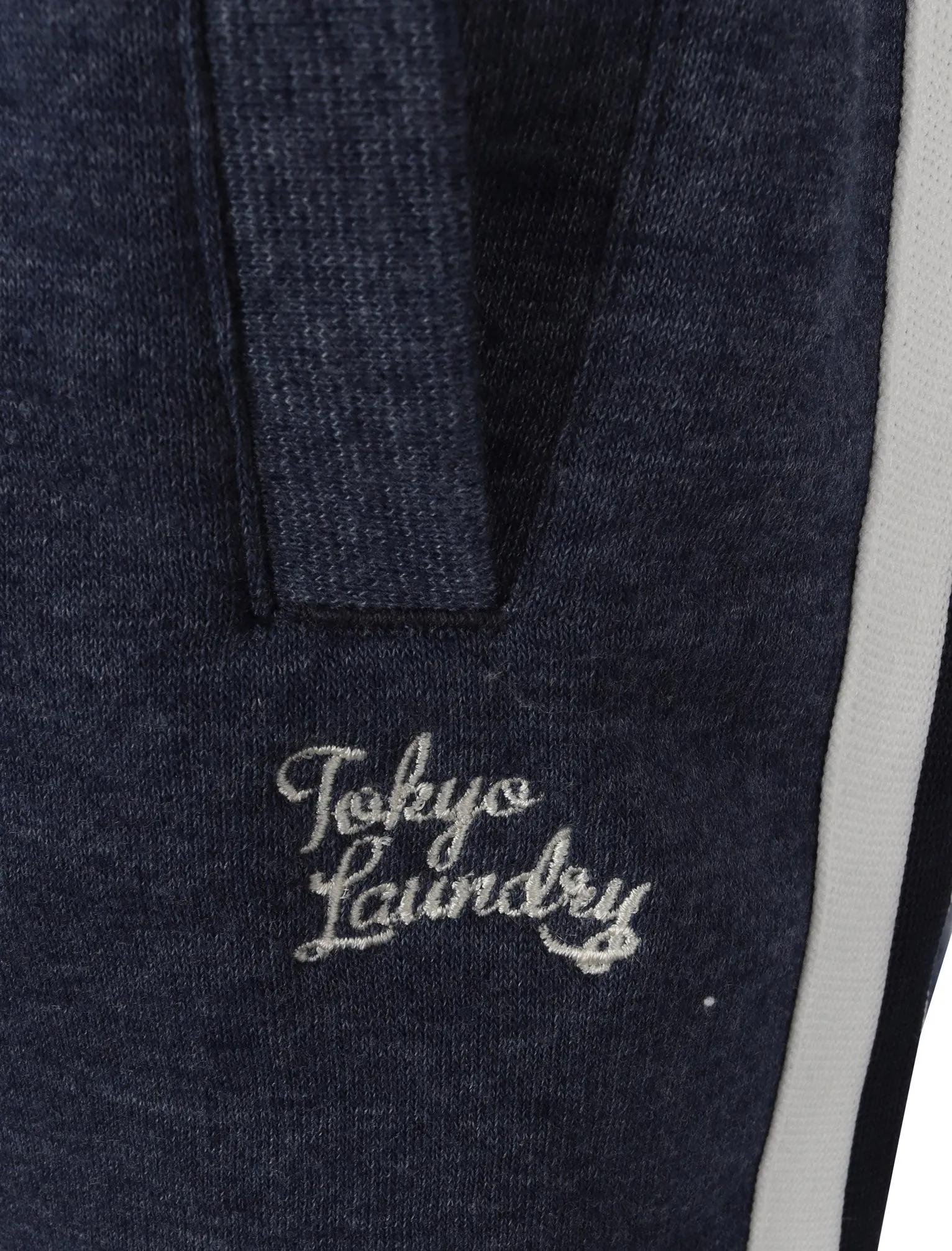 Winfield Cove Jogger Shorts with Side Tape Detail In Medieval Blue Marl - Tokyo Laundry sold by Tokyo Laundry product image thumbnail 4