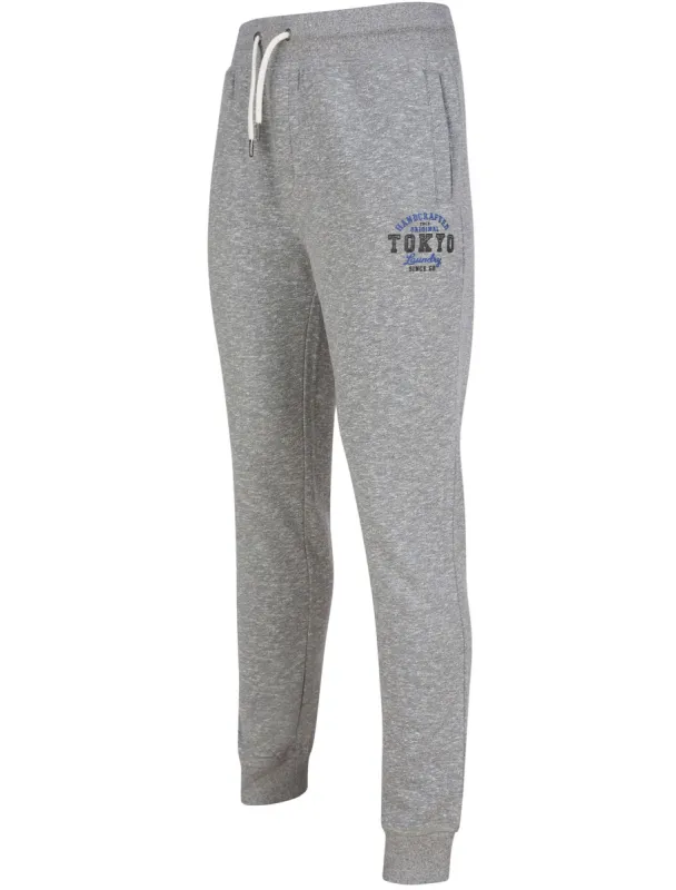 Crafty Brushback Fleece Cuffed Joggers in Light Grey Grindle - Tokyo Laundry sold by Tokyo Laundry