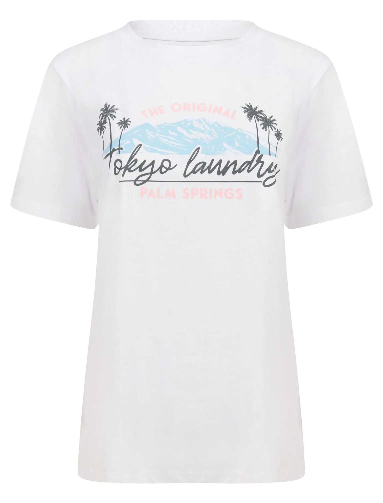Cami Palm Springs Motif Cotton Jersey T-Shirt in Bright White - Tokyo Laundry sold by Tokyo Laundry product image thumbnail 2