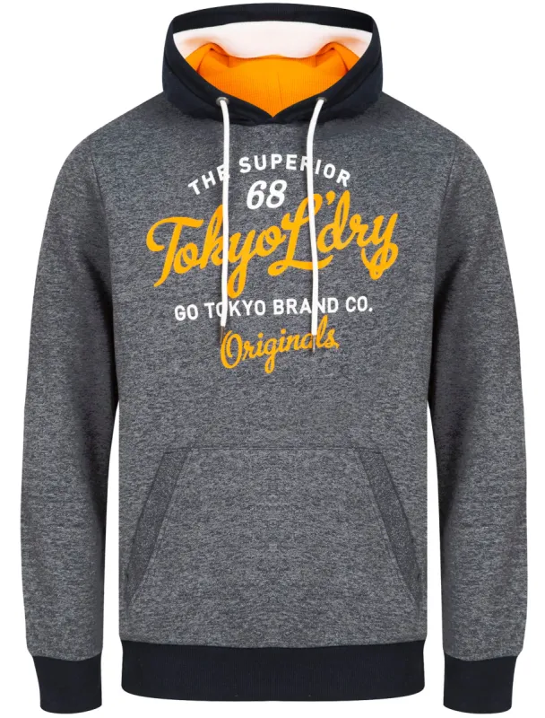 Fox Grindle Brushback Fleece Pullover Hoodie in Sky Captain Navy Siro - Tokyo Laundry sold by Tokyo Laundry