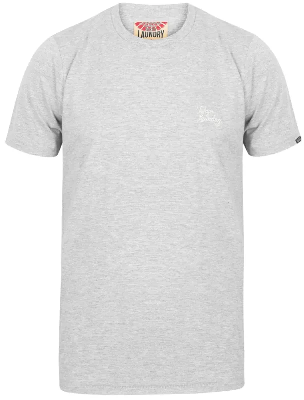 Montecarlo Crew Neck Cotton T-Shirt In Light Grey Marl - Tokyo Laundry sold by Tokyo Laundry