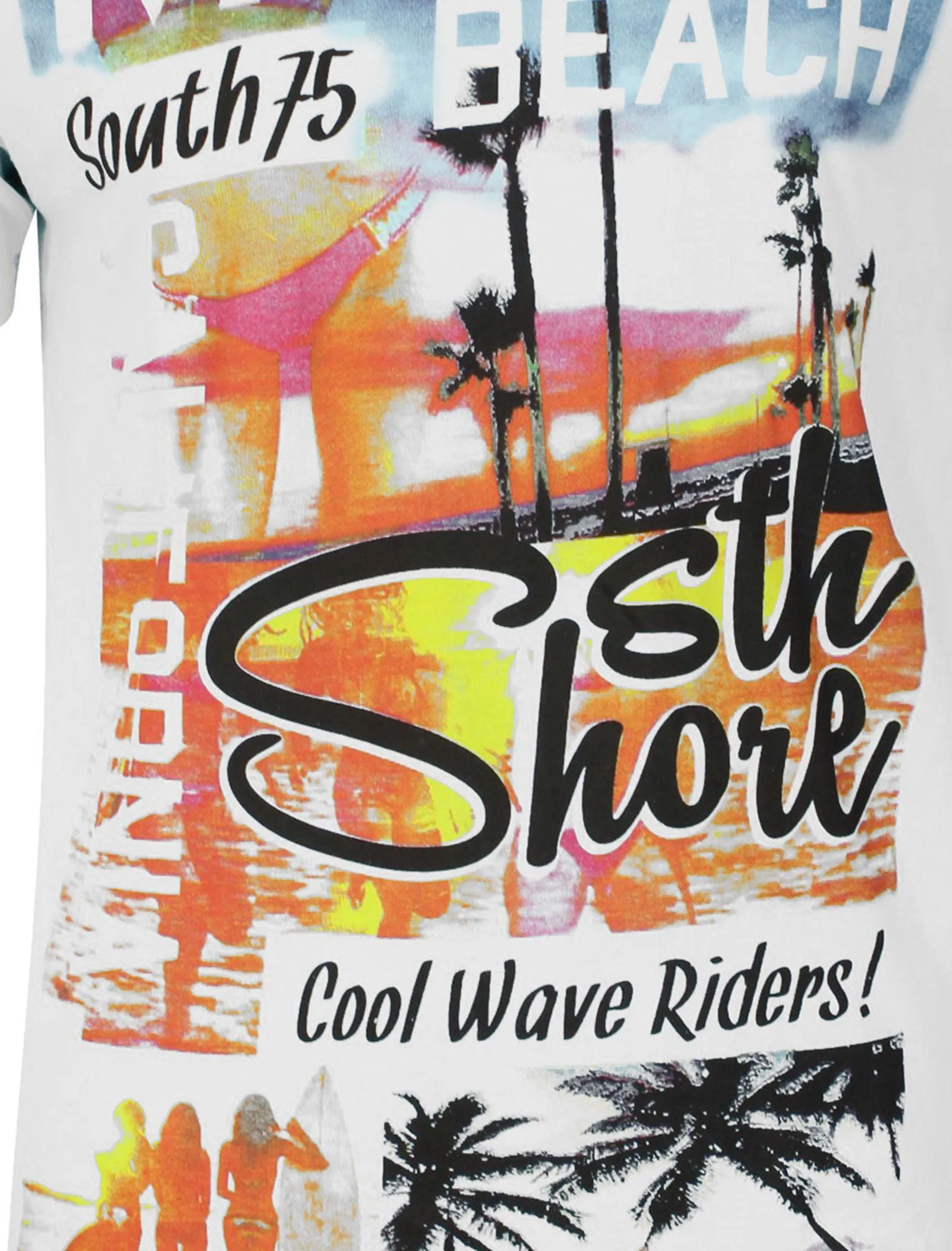 Miami Wave Jersey T-Shirt in Optic White - Sth Shore sold by Tokyo Laundry product image thumbnail 3