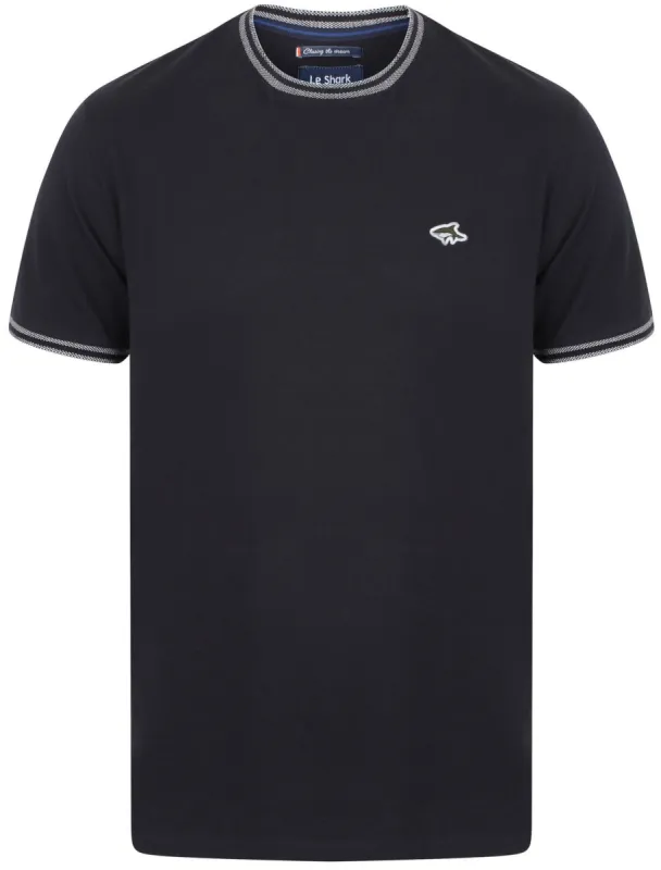 Kingswood Cotton Crew Neck T-Shirt In True Navy - Le Shark made by Tokyo Laundry