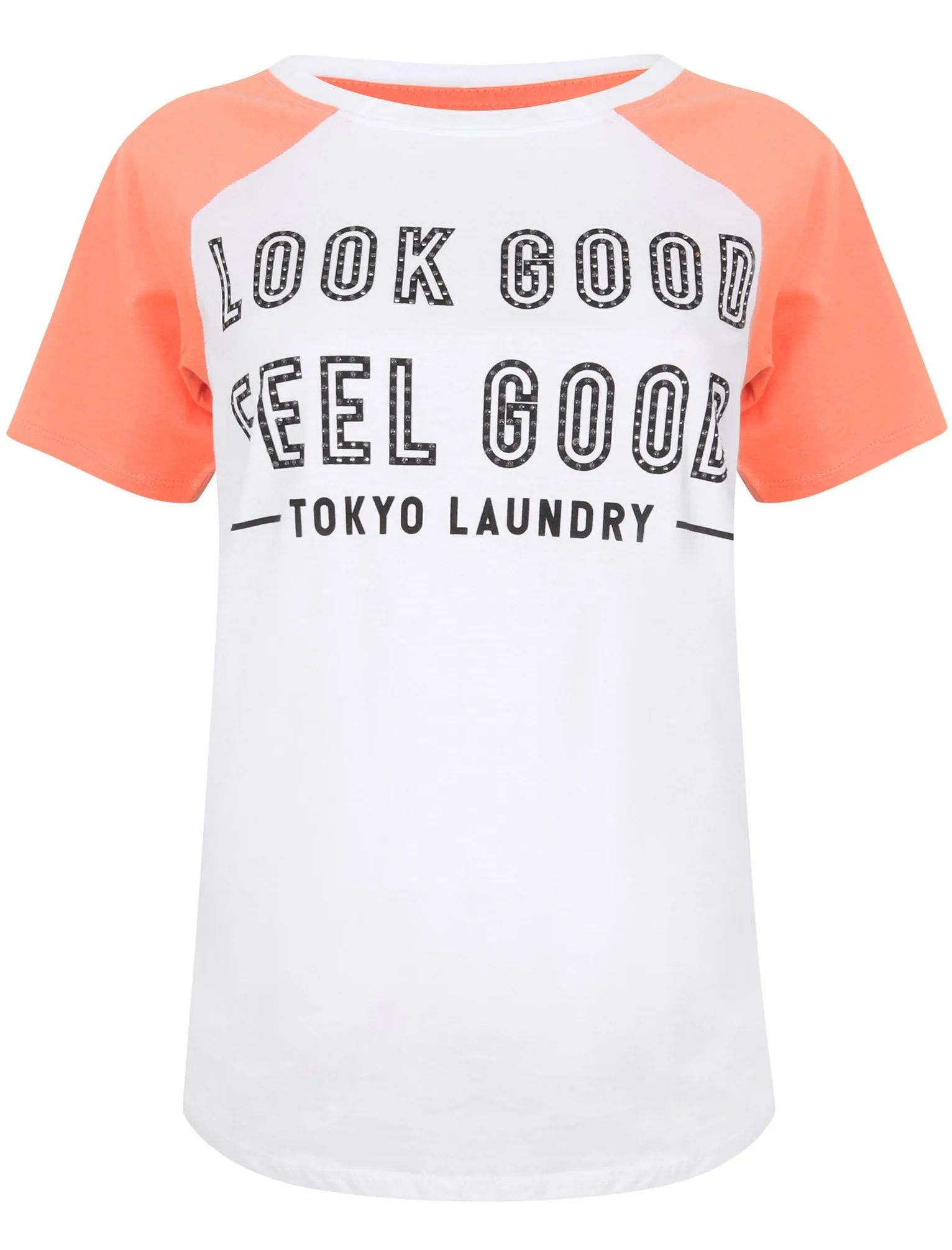 Ava Contrast Raglan Sleeve Cotton T-Shirt In Desert Flower - Tokyo Laundry sold by Tokyo Laundry product image thumbnail 3